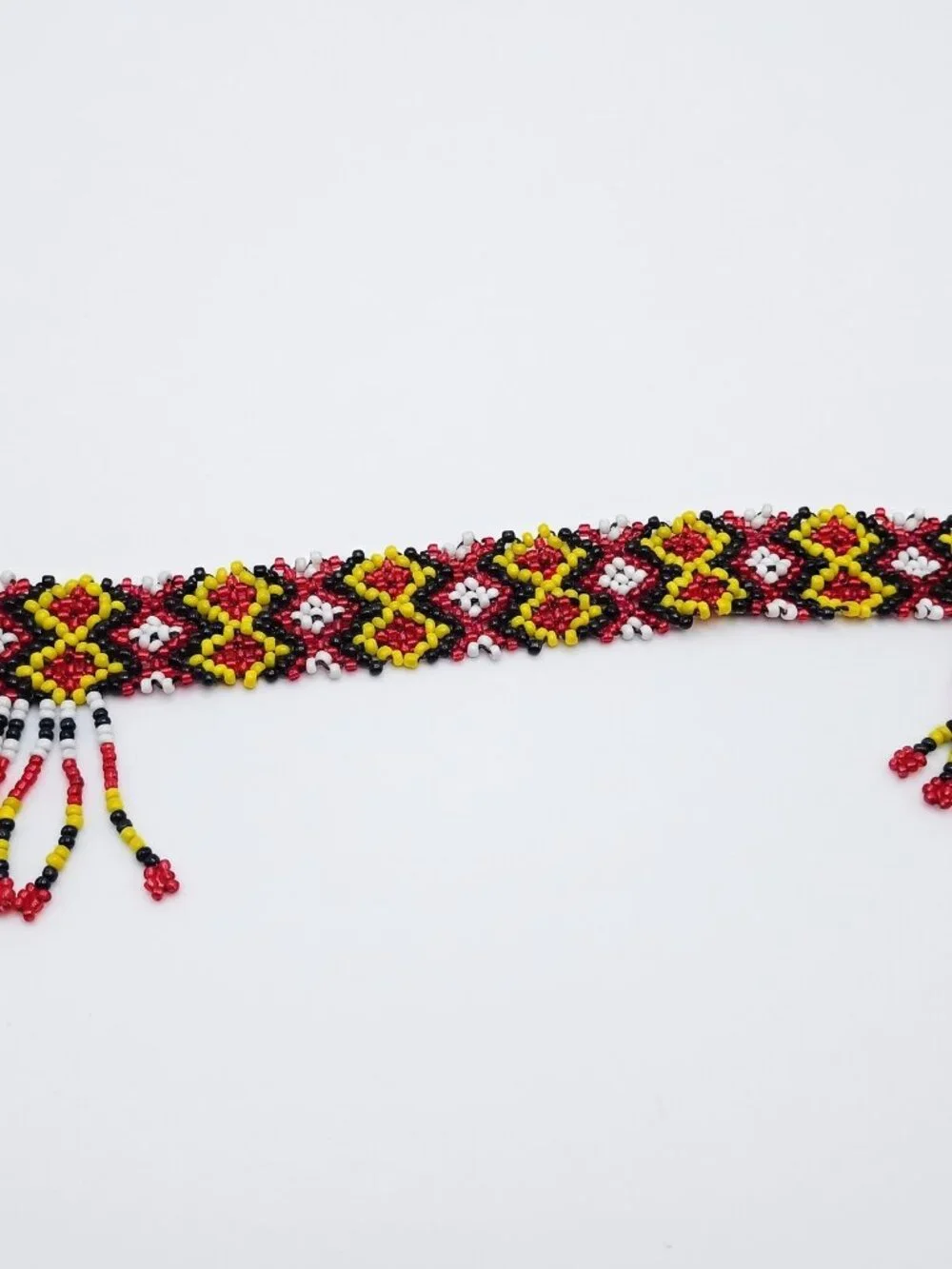 Handmade Filipino choker with fringe and beads
